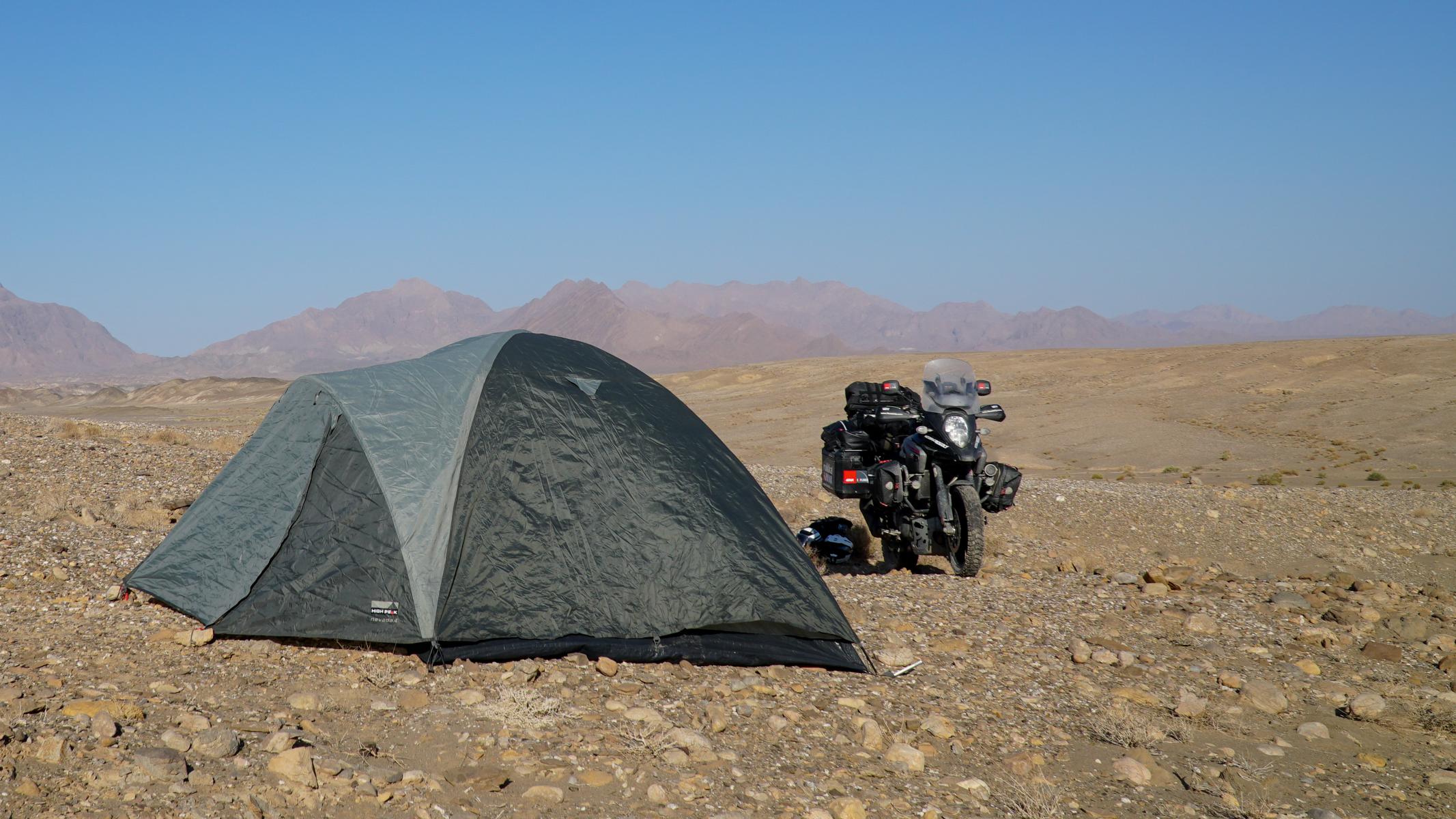 The Nevada 4 tent in the Iranian desert